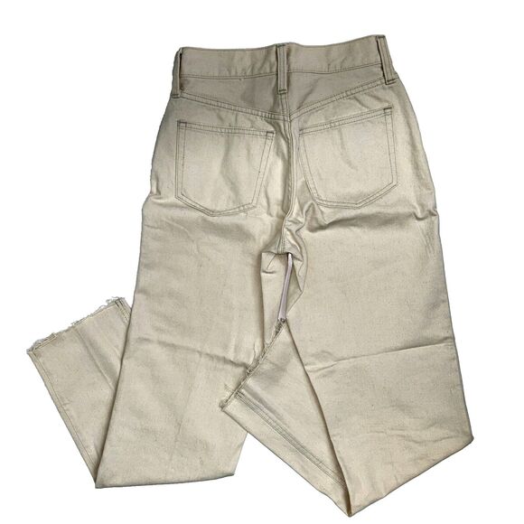 NWT J.Crew Mid-Rise Classic Straight 90's Jeans Natural Ecru Beige Women Tall 25 - Picture 3 of 9